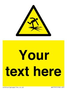 Custom warning thin ice